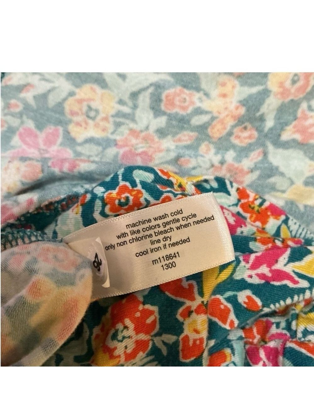 Women's LANE BRYANT Teal Floral Fitted Tunic Plus Size 22/24 - Picture 11 of 12